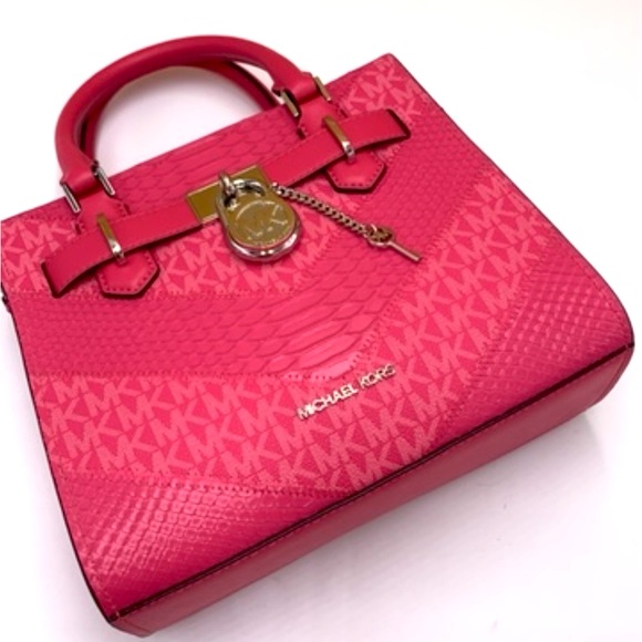 Michael Kors Hamilton Small Satchel Shoulder Crossbody Bag 
Electric Pink
NWT - Picture 2 of 14